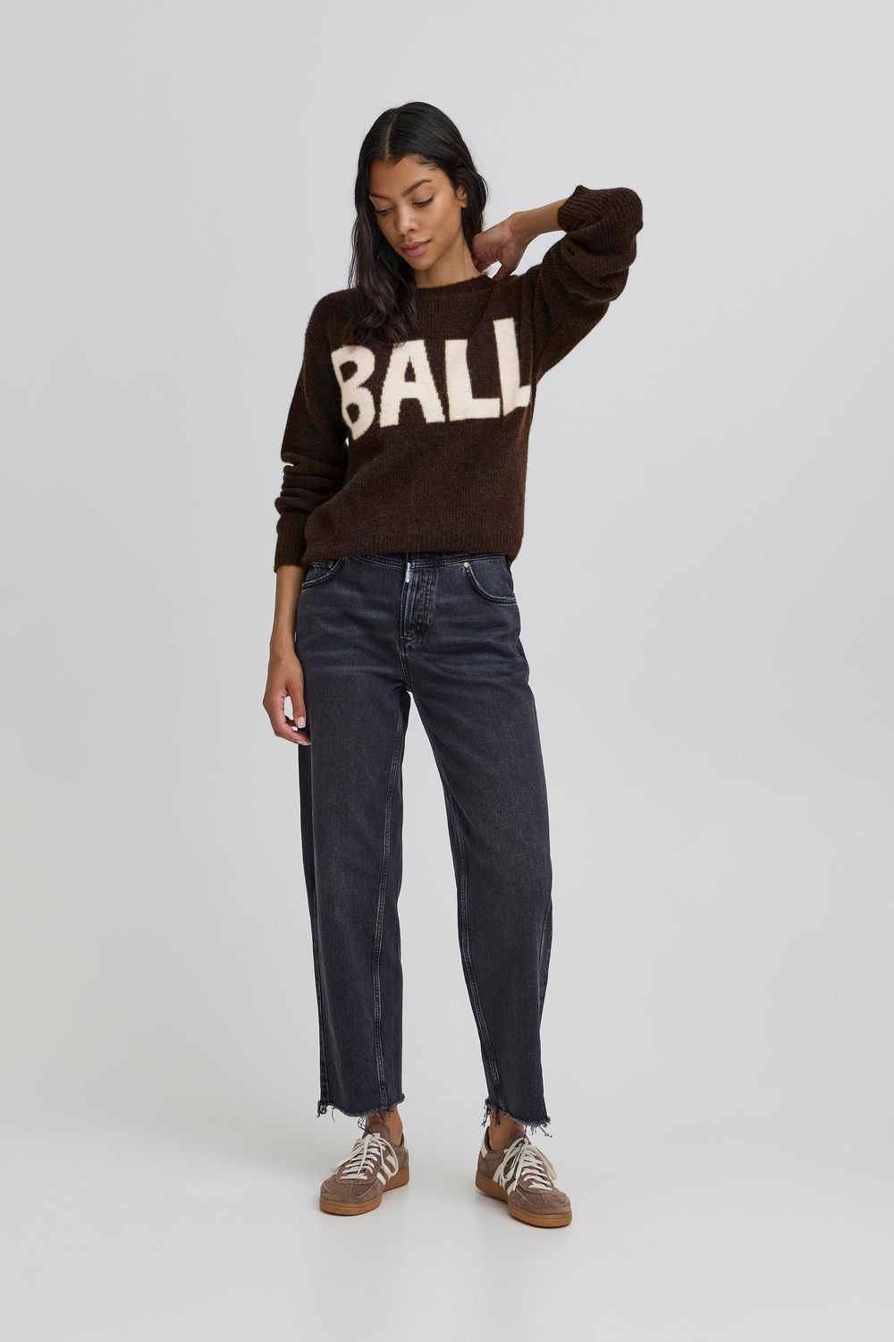 BAStacy Rib Logo Pullover (Coffee Bean) BALL BAStacy Rib Logo Pullover (Coffee Bean) BALL