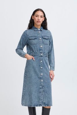 IHMinda Dress (Medium Blue) ICHI IHMinda Dress (Medium Blue) ICHI