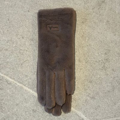 handske m/plys taupe ThreeM