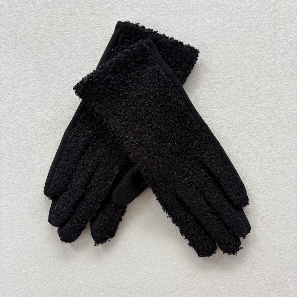 handske m/teddy black ThreeM