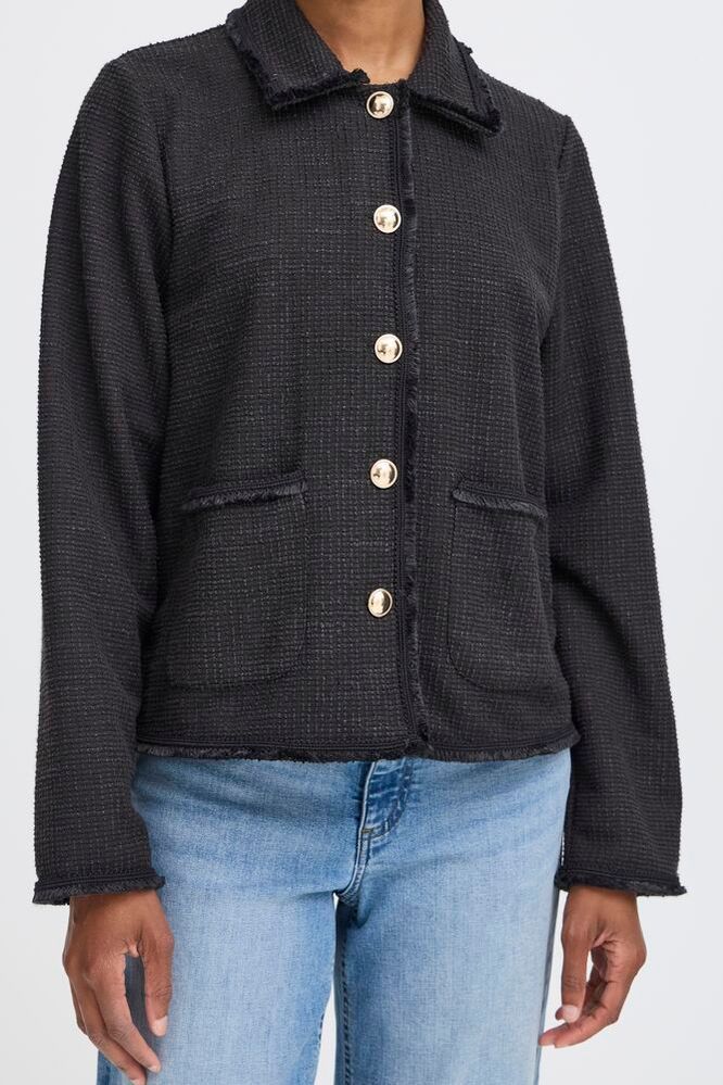 IHKate Fringe Jacket (Black) ICHI