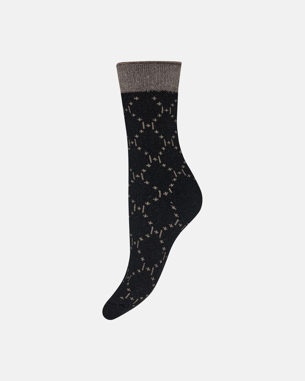 Cosy Socks m. logo (Black w. Sand) Hype The Detail