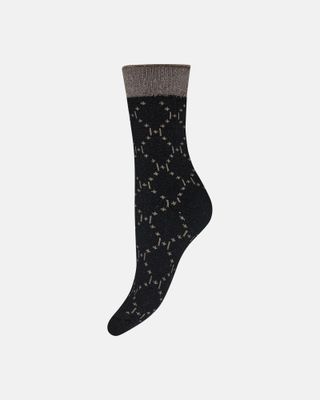 Cosy Socks m. logo (Black w. Sand) Hype The Detail