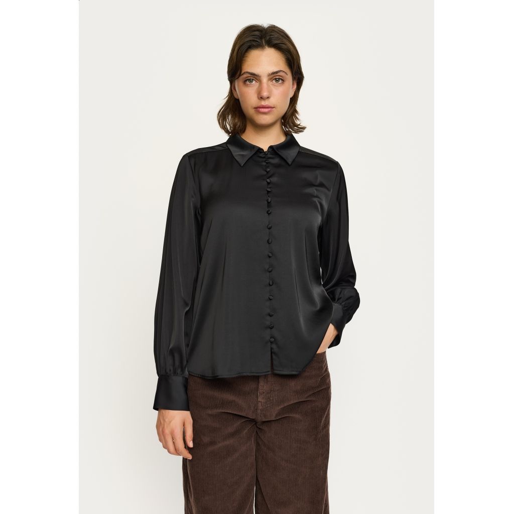 SRAbia Long Sleeve Blouse (Black) Soft Rebels