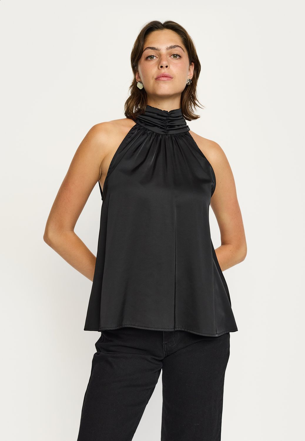SRAbia Halter Neck Top (Black) Soft Rebels
