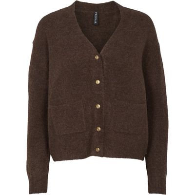 Gigi Knit Cardigan Chocolate Brown Prepair