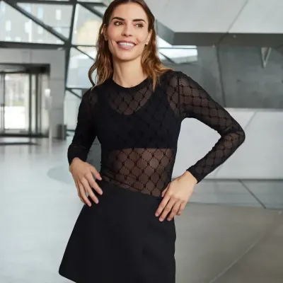 Mesh Blouse Sort Hype The Detail