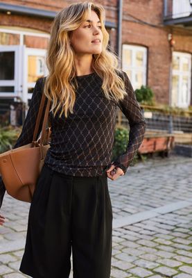 Mesh Blouse (Sort/Brun) Hype The Detail