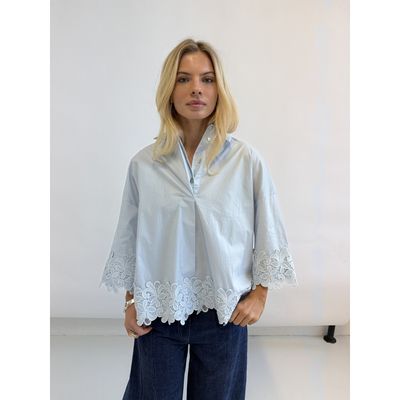 Klara Embroidery (Light Blue) Continue