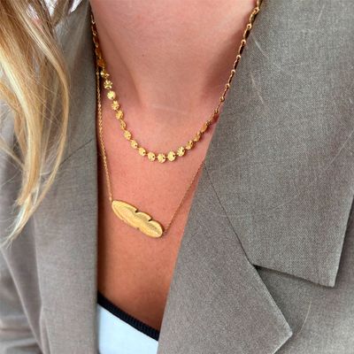 Leafy Neecklace 18 carat gold plated Wolff Jewelry