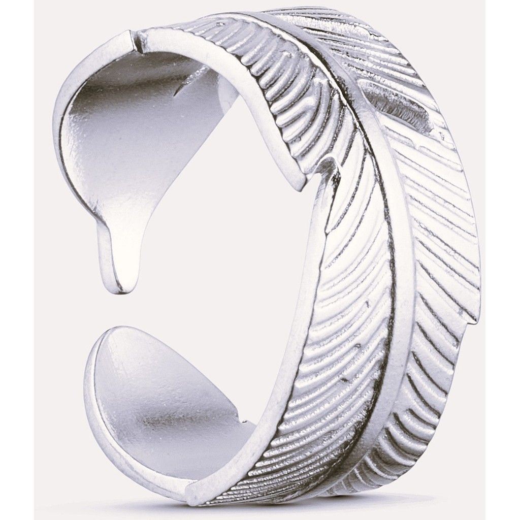 Leafy ring silver colour Wolff Jewelry