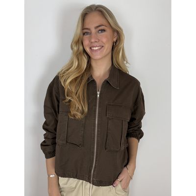 Carrie Bomber Army (Brown) Continue
