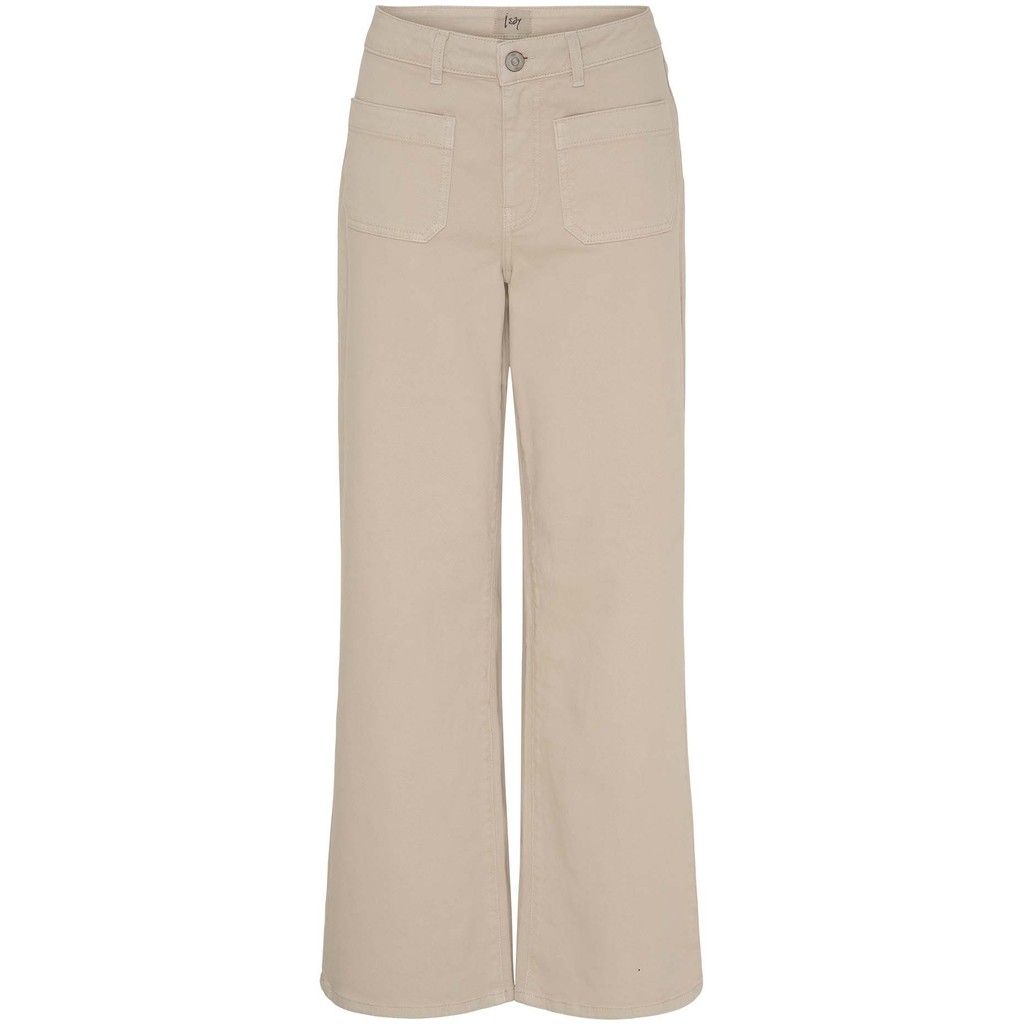 Bologna wide twill pants dark sand I Say