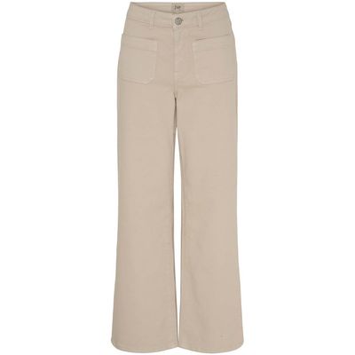 Bologna wide twill pants dark sand I Say