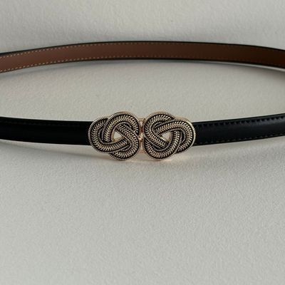 Belt black leather ThreeM