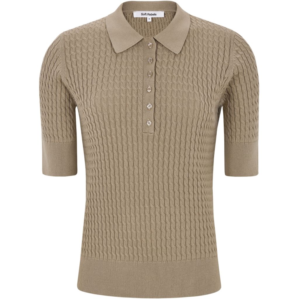 SRBeth polo knit Greige Soft Rebels