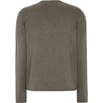 SRMarla O neck roll  egde knit Greige Soft Rebels