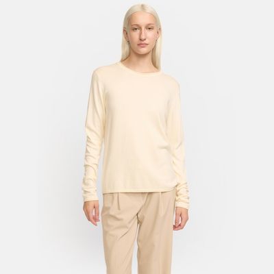 SRMarla O neck roll egde knit Windsurfer Arctic wolf Soft Rebels