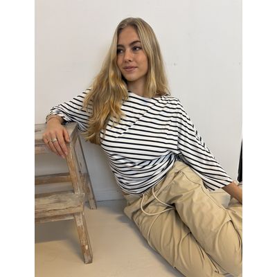 Jessie stripe brown Continue