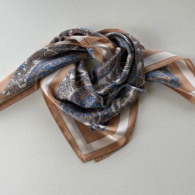 Tørklæde Sand/blue ThreeM