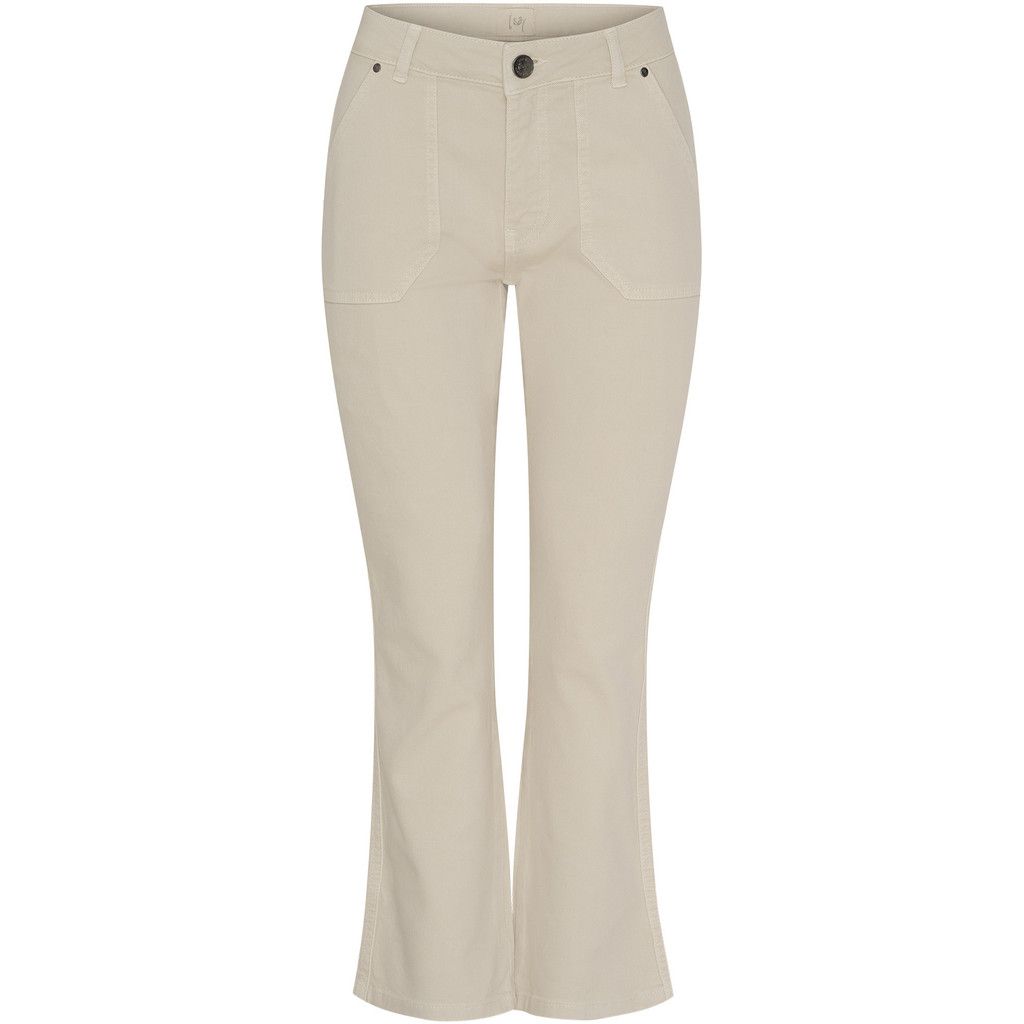 Como twill Flare jeans desert I Say