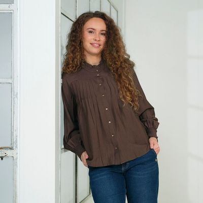 Lucy blouse brown Prepair