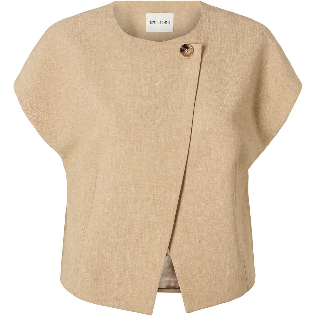 6800RDFLuxyKira vest Khaki Rue de Femme