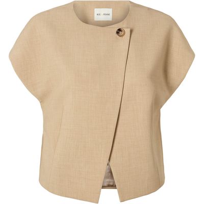 6800RDFLuxyKira vest Khaki Rue de Femme