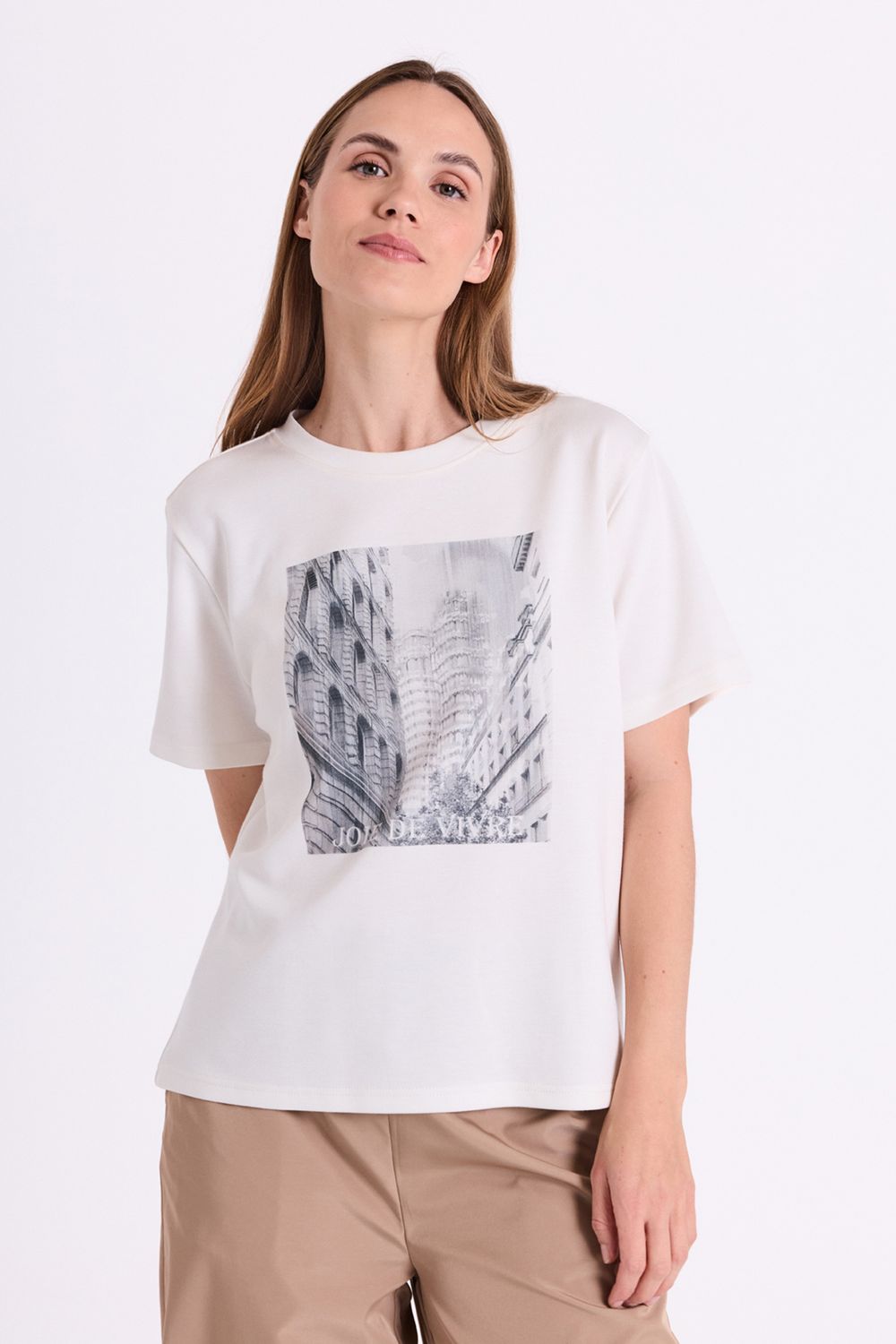 FQMalak-Tee (Star Off-white w. Black) Freequent