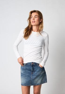 Tee Long Sleeve (White) Hype The Detail