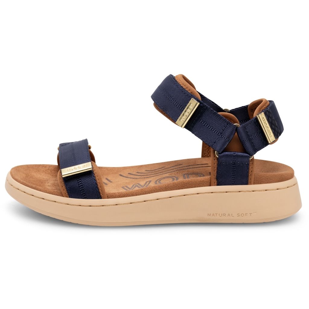Line Sandal (Navy) Woden