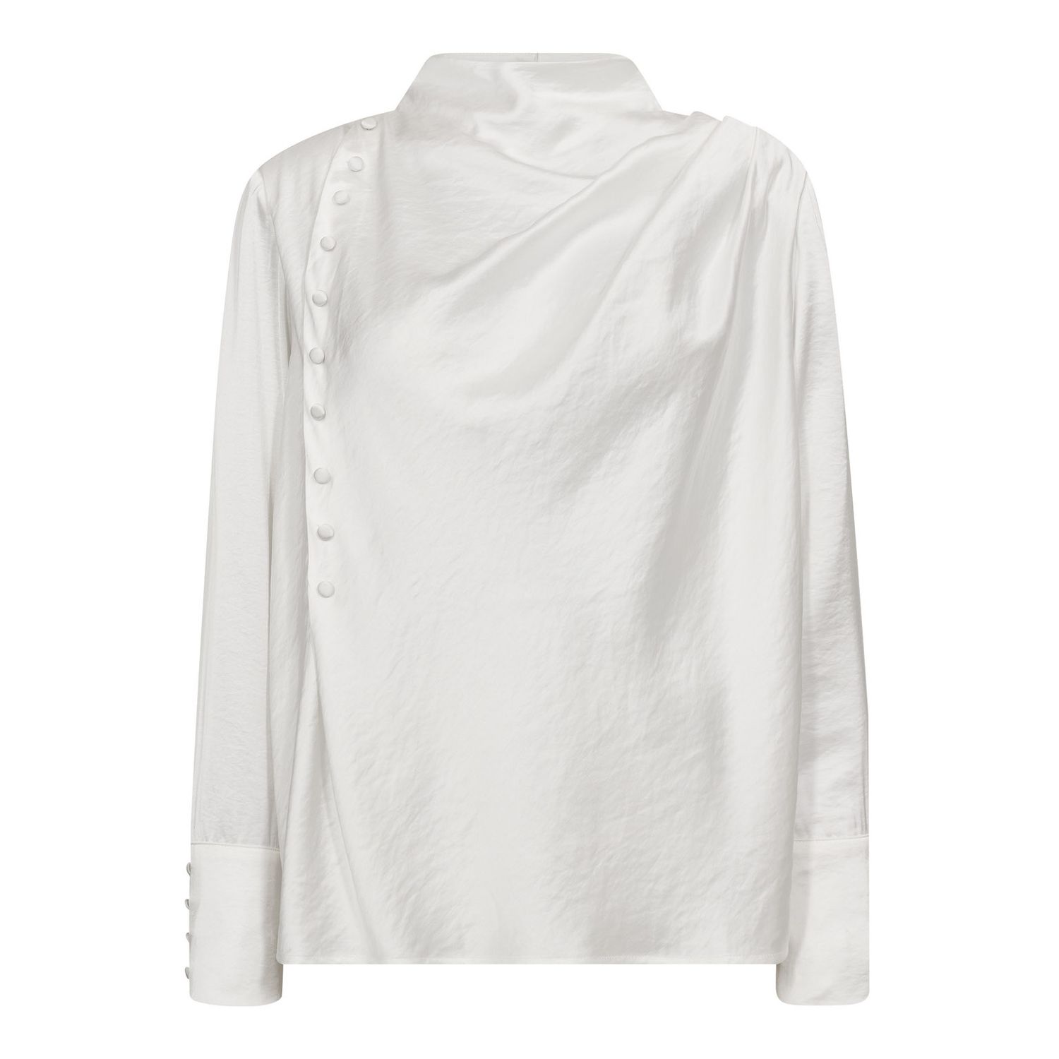 HelenCC Button Blouse (White) Co'Couture