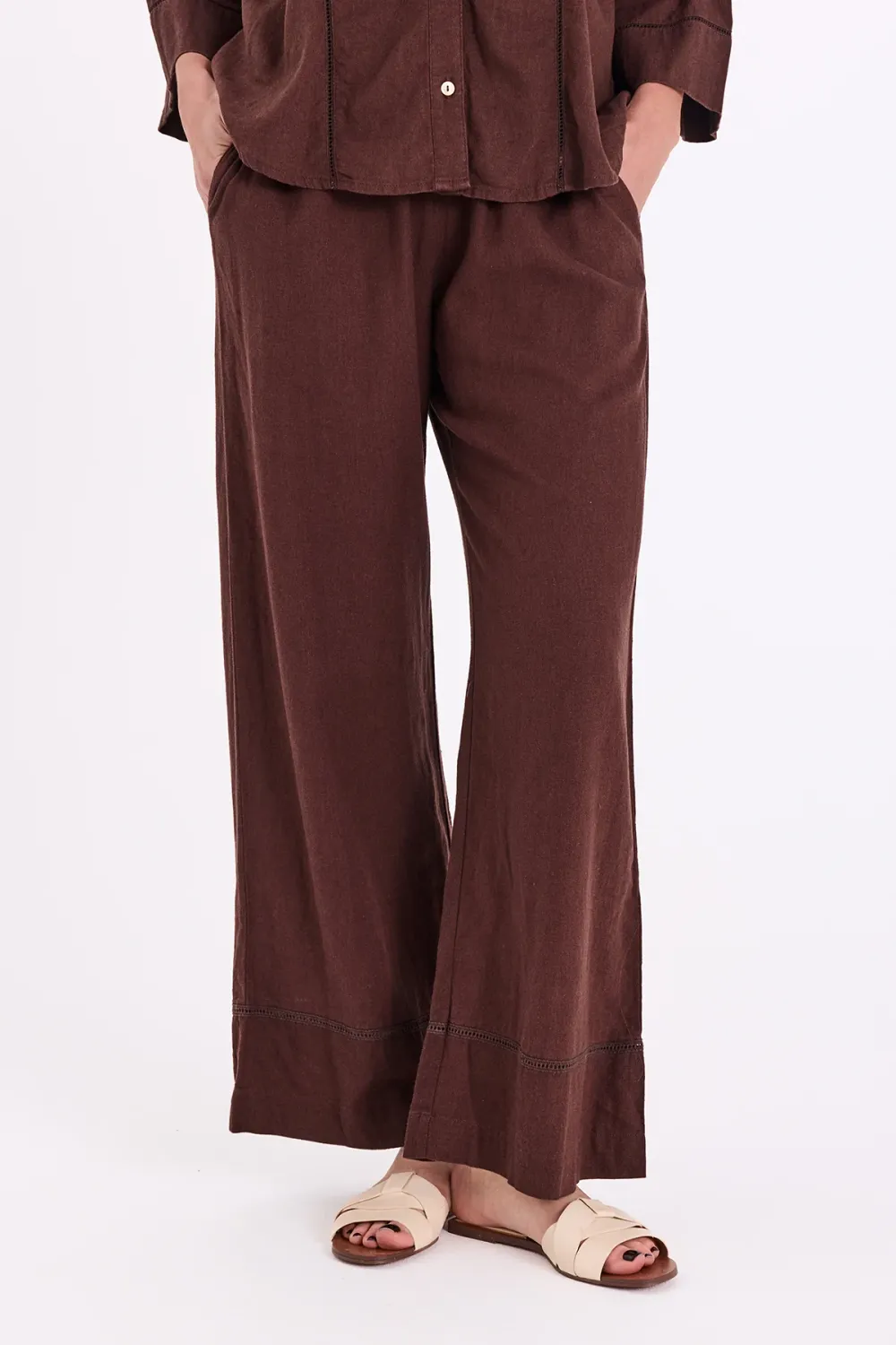 FQLaluna hør pants Brun Freequent