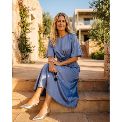Nora Dress Vintage Blue Prepair