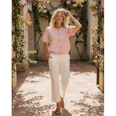 Hyacinth knit Cardigan rosa Prepair