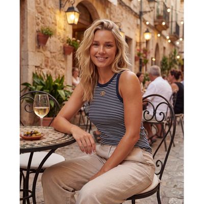 Norma tank top navy stripe Prepair