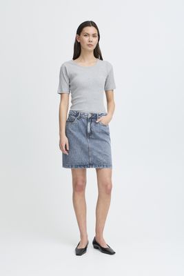 IHAveny Skirt (Medium blue stone washed) ICHI