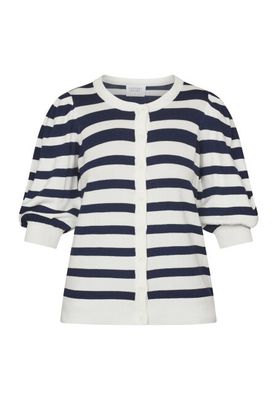 Halia strik cardigan midnight blue stripe Sisters Point