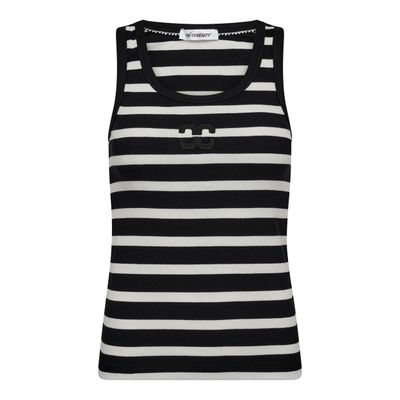 33207 GrannyCC Rib Emb. Tank Top black Co`couture