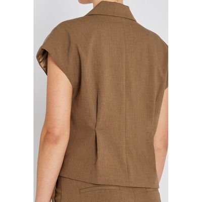 7099RDFSolveig vest (Dark-Sand) Rue de Femme