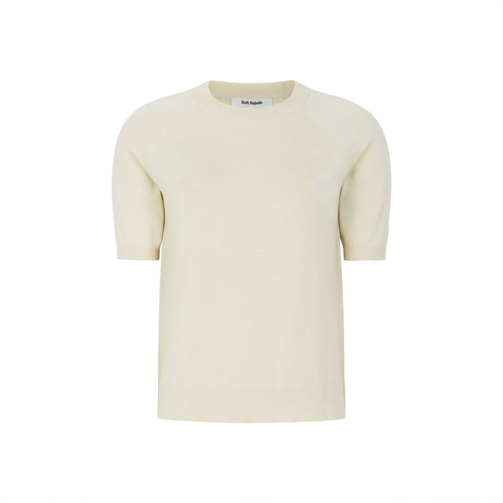 SRMarla ss o neck knit Arctic wolf Soft Rebels