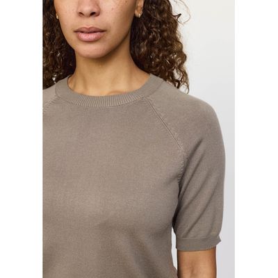 SRMarla ss o neck knit Greige Soft Rebels