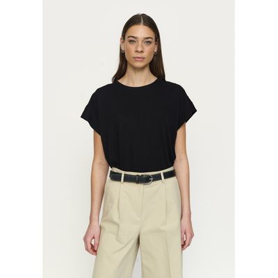 SRElla Boxy T shirt Black Soft Rebels