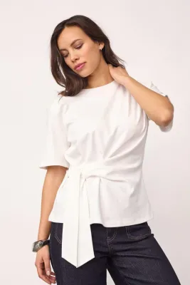 OrianeCC Pleat Tie Tee Co'Couture