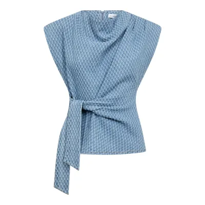 AntoCC Denim Pleat top Co'Couture