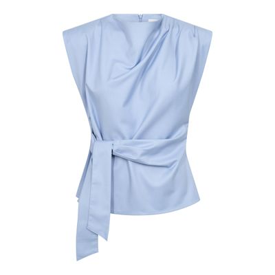 SianaCC Pleat top lyseblå Co'Couture