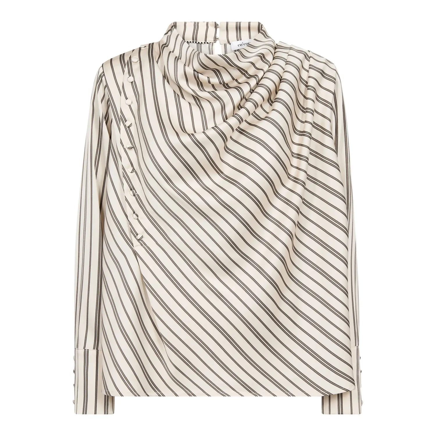 HellyCC Button stripe blouse Co'couture
