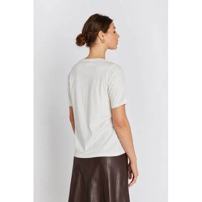 RDFAlvinaSiv T-shirt (White-Chocolat) Rue de Femme