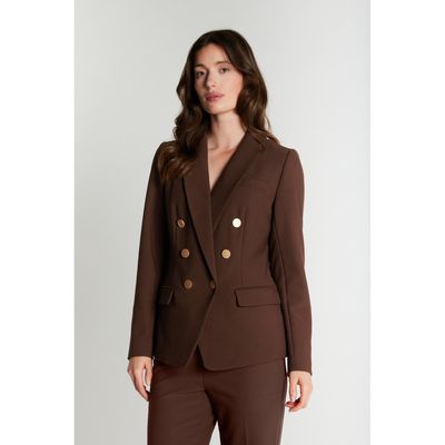 6801RDFComfyEloise Blazer (Chocolat) Rue de Femme