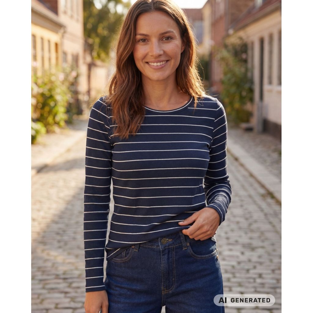 Beatrice T shirt (Navy White) Prepair